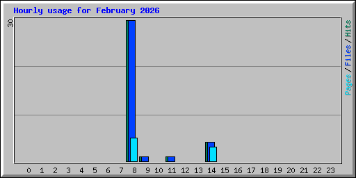 Hourly usage for February 2026