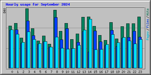 Hourly usage for September 2024