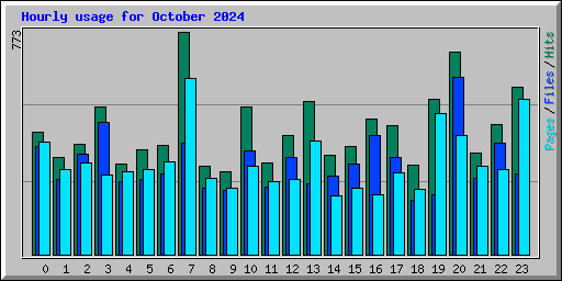 Hourly usage for October 2024