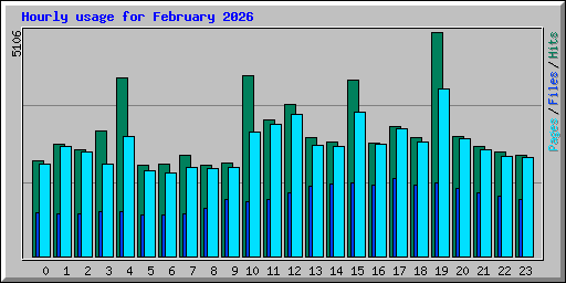Hourly usage for February 2026