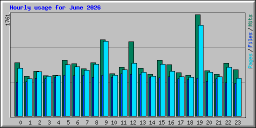 Hourly usage for June 2026