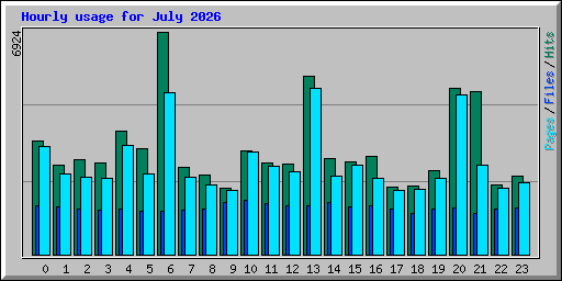 Hourly usage for July 2026
