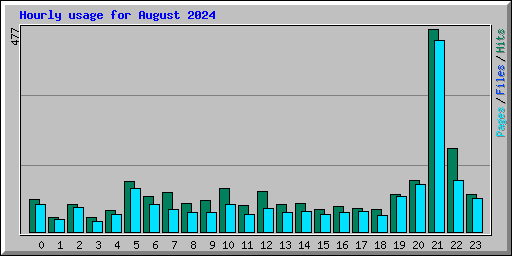 Hourly usage for August 2024