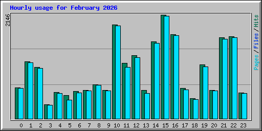 Hourly usage for February 2026