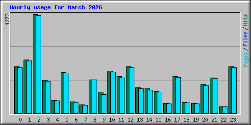 Hourly usage for March 2026